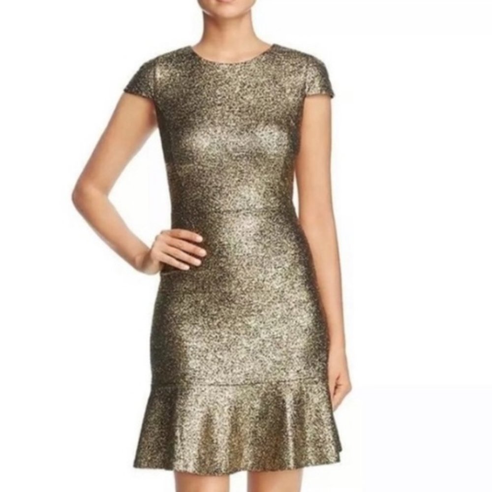 MICHAEL MICHAEL KORS GOLD SCOOP DRESS
